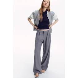 H&M Wide Tailored Trousers - Grey