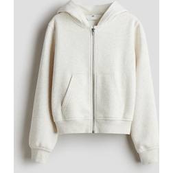 H&M Cream Marl Zip-Through Hoodie - Girls