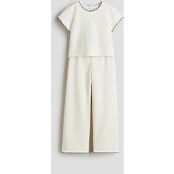 H&M Cream 2-Piece Jacquard Knit Set - Girls