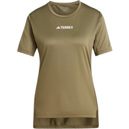 adidas Women's Terrex Multi T-Shirt - Olive Strata