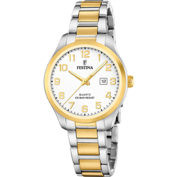 Festina Nur Zeit Gold Acero Clasico Frau