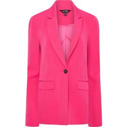 LTS Tall Scuba Crepe Blazer - Bright Pink