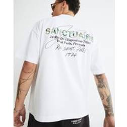River Island Oversized Sanctuaire T-Shirt - White