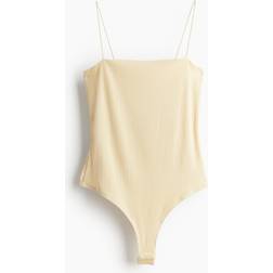 H&M Ladies Pale Yellow Spaghetti Strap Body