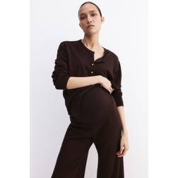 H&M Dark Brown MAMA Wide Trousers XXL