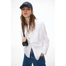 H&M Ladies Oversized Cotton Shirt - White