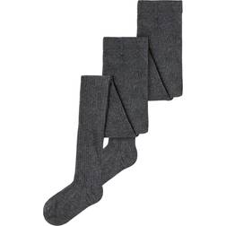 Name It Tights 2-pack - Dark Grey Melange (13211732)