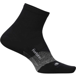 Feetures Elite Ultra Light Quarter Socks - Heather Black