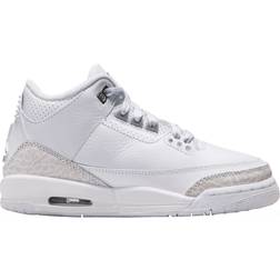 Nike Air Jordan 3 Retro Pure Money GS - White/White/Metallic Silver