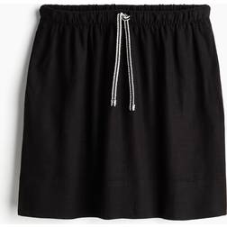 H&M Mininederdel I Hørblanding - Sort