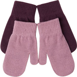 Lindex Magic Mittens 2-pack - Dusty Pink