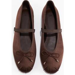 H&M Satin Mary Janes Dame - Mørkebrun