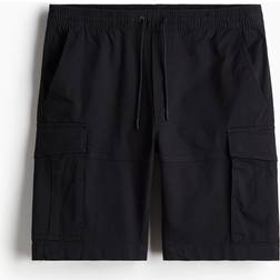 H&M Cargoshorts Twill Regular Fit Herren - Schwarz