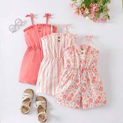 Shein Young Girl Printed Jumpsuit 3pcs