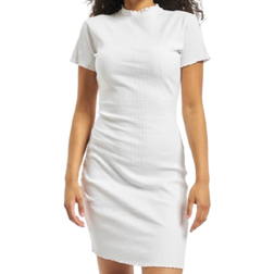 Urban Classics Rib Tee Dress - White