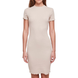 Urban Classics Rib Tee Dress - Beige