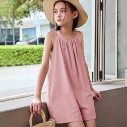 Shein Tween Girls Casual Solid Color Camisole Jumpsuit