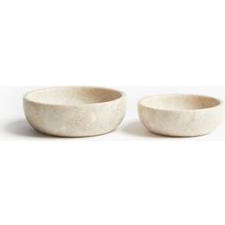 H&M 2-Pack Marble Bowls Beige Serving Bowl