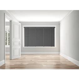 Caecus Blinds Real Wood Venetian Blind Dark Grey Drop Tape 45cm x 120cm