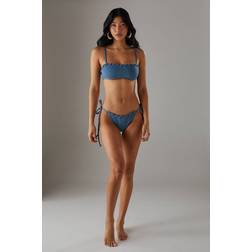 Warehouse Womens Whipstitch Detail Bikini Bottom - Blue