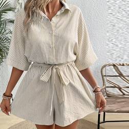 Shein Ladies Striped Jumpsuit Fashionable Romper