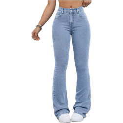 Shein ICON Casual Distressed Slim Fit Flare Leg Jeans