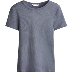 H&M Ribbed T-shirt - Dark Grey