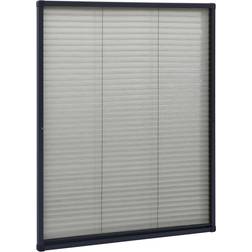 vidaXL Pleated Insect Screen for Window Aluminum Anthracite