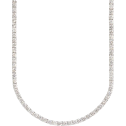 Cernucci Tennis Chain Necklace 5mm - Silver/Transparent