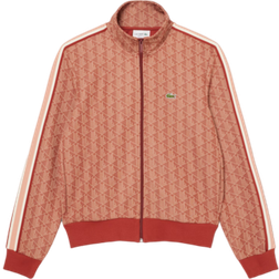 Lacoste Paris Zip Up Jacquard Track Jacket - Brown/Beige