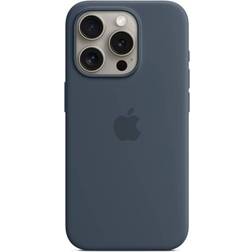 Apple Silicone Case with MagSafe for iPhone 15 Pro Storm Blue
