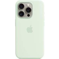 Apple Silicone Case with MagSafe for iPhone 15 Pro Soft Mint