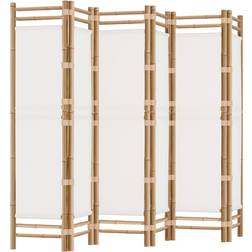 vidaXL 6 Panels Cream/White Room Divider 240x180cm