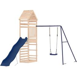 vidaXL Outdoor Playset Solid Wood Pine Blue