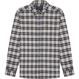 Lyle & Scott Check Flannel Long Sleeve Shirt - Dark Navy