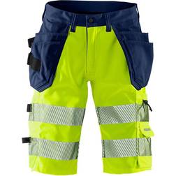 Fristads 2509 Craftsman Stretch Shorts - Hi-Vis Yellow/Navy