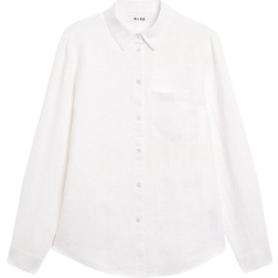 NA-KD Linen Shirt - White