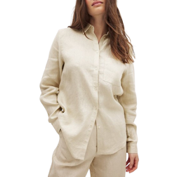 NA-KD Linen Shirt - Beige