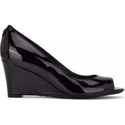 Nine West Cape 9x9 Dress Wedges - Black Patent