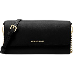 Michael Kors Jet Set Large Convertible Saffiano Leather Crossbody Bag - Black