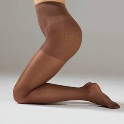 Shein Plus Size 20D Minimalist Solid Coffee Tights - Brown