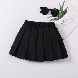 Shein Young Girl Solid Color Pleated Skirt