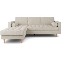 Dunelm Zoe Boucle Fleck Ivory Sofa 234cm 3 Seater