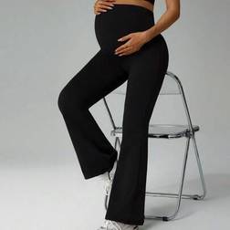 Shein Maternity Black Slim Bell-Bottom Pants