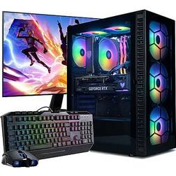MeinPC Gaming PC complete set Intel i5 10600K Nvidia GeForce RTX 3060 12GB - 500GB SSD - 2TB HDD - 32GB Ram Windows 11 WLAN 27" TFT keyboard/mouse