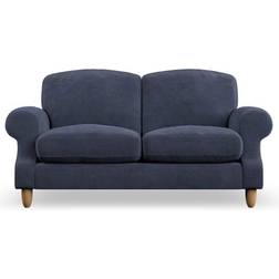 Dunelm Ashford Aqua Clean Chenille Navy Sofa 176cm 2 Seater