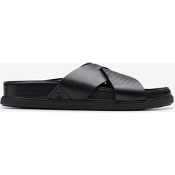 Clarks Torford Cross Lädersandaler Hud Karta Ingen Casual - Svart