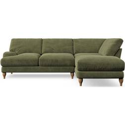 Dunelm Darwin Luxury Velvet Olive Sofa 279cm 4 Seater