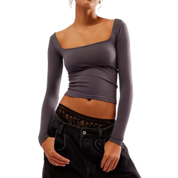 Free People Clean Lines Long Sleeve - Vintage Grey