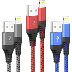 Ofuca USB A - Lightning M-M 3 Pack 1.8m
